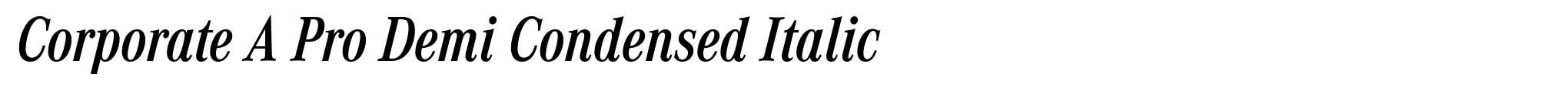 Corporate A Pro Demi Condensed Italic image